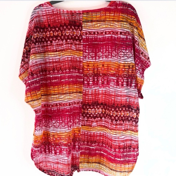 Notations 2 piece vibrant multi color short sleeve shirt blouse Size: XL - Picture 3 of 9